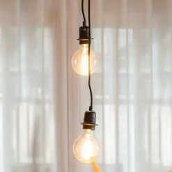 QAZQA Moderne Hängelampe schwarz 2-flammig - Cava