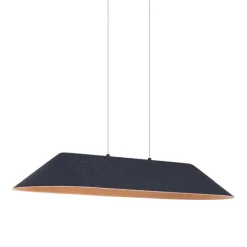 QAZQA Professional Moderne Hängelampe Schwarz mit grauer Innenseite inkl. LED 3-Stufen-Dimmbar - Dani