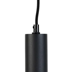 Trio Leuchten Moderne Hängelampe schwarz mit Rauchglas 5-Licht - Clayton