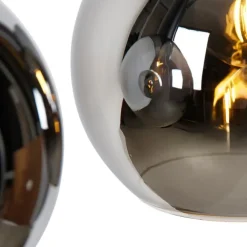 Trio Leuchten Moderne Hängelampe schwarz mit Rauchglas 5-Licht - Clayton