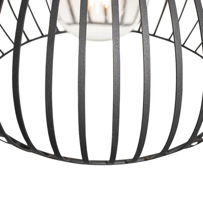 QAZQA Moderne Hängelampe schwarz 38 cm - Saffira