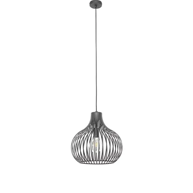 QAZQA Moderne Hängelampe schwarz 38 cm - Saffira