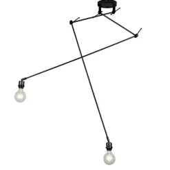 QAZQA Moderne Hängelampe schwarz ohne Lampenschirm - Blitz II