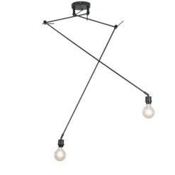 QAZQA Moderne Hängelampe schwarz ohne Lampenschirm - Blitz II