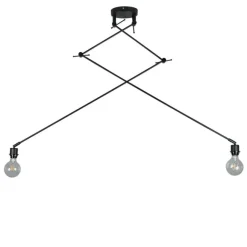QAZQA Moderne Hängelampe schwarz ohne Lampenschirm - Blitz II