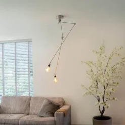 QAZQA Moderne Hängelampe Stahl ohne Lampenschirm - Blitz II