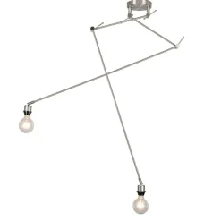 QAZQA Moderne Hängelampe Stahl ohne Lampenschirm - Blitz II