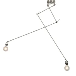 QAZQA Moderne Hängelampe Stahl ohne Lampenschirm - Blitz II