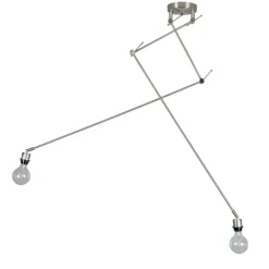 QAZQA Moderne Hängelampe Stahl ohne Lampenschirm - Blitz II