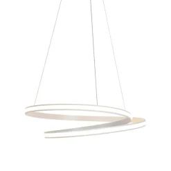 QAZQA Moderne Hängelampe weiß 74 cm inkl. LED dimmbar - Rowan