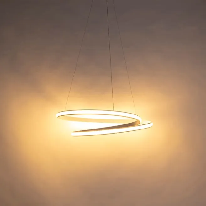 QAZQA Moderne Hängelampe weiß 74 cm inkl. LED dimmbar - Rowan