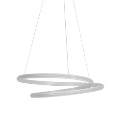 QAZQA Moderne Hängelampe weiß 74 cm inkl. LED dimmbar - Rowan