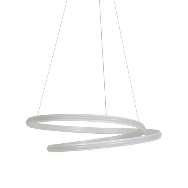 QAZQA Moderne Hängelampe weiß 74 cm inkl. LED dimmbar - Rowan