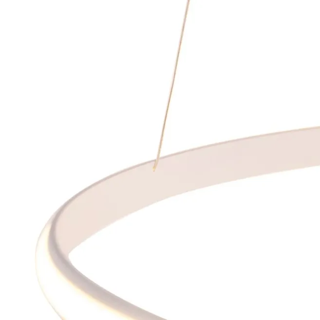 QAZQA Moderne Hängelampe weiß 74 cm inkl. LED dimmbar - Rowan