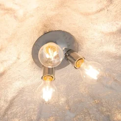 QAZQA Moderne Hängelampe Weiß mit Silber 70cm - Magna