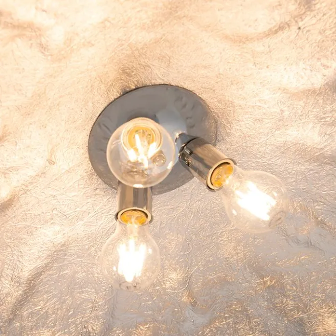 QAZQA Moderne Hängelampe Weiß mit Silber 70cm - Magna