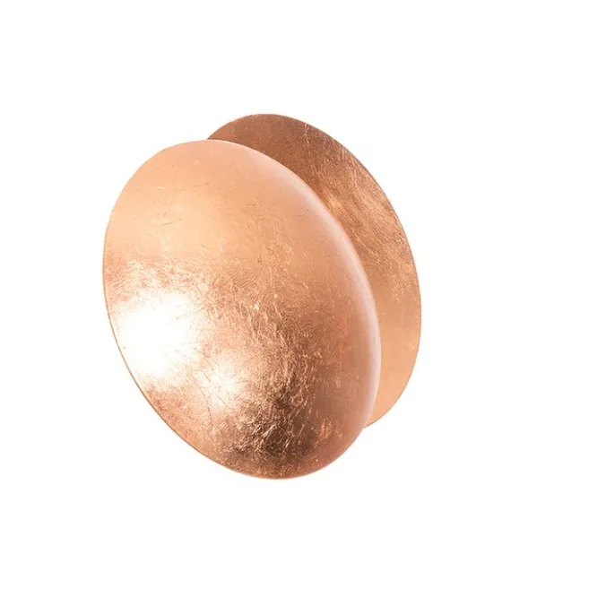 QAZQA Moderne Kupferfarbene Runde Wandleuchte 20cm - Sunrise