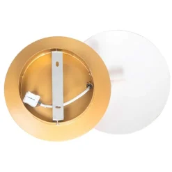 QAZQA Moderne Kupferfarbene Runde Wandleuchte 20cm - Sunrise