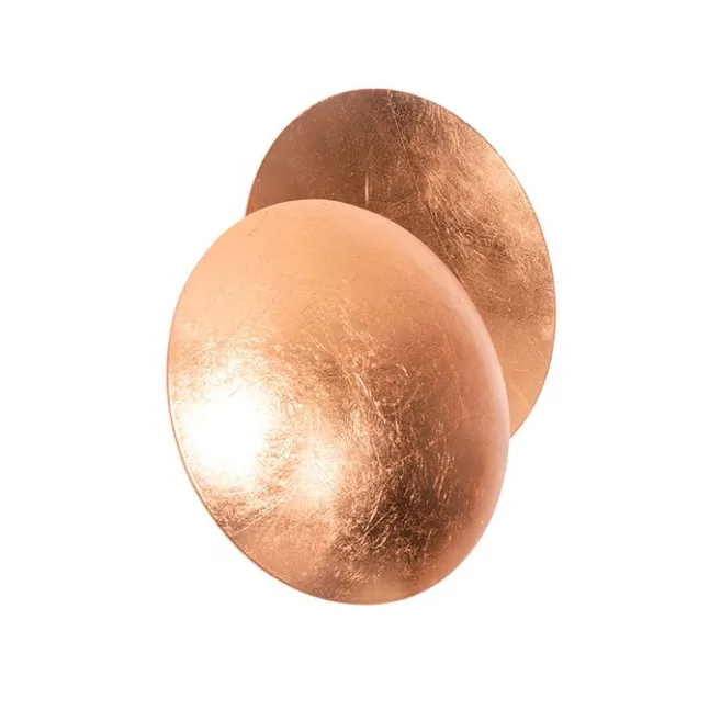 QAZQA Moderne Kupferfarbene Runde Wandleuchte 20cm - Sunrise