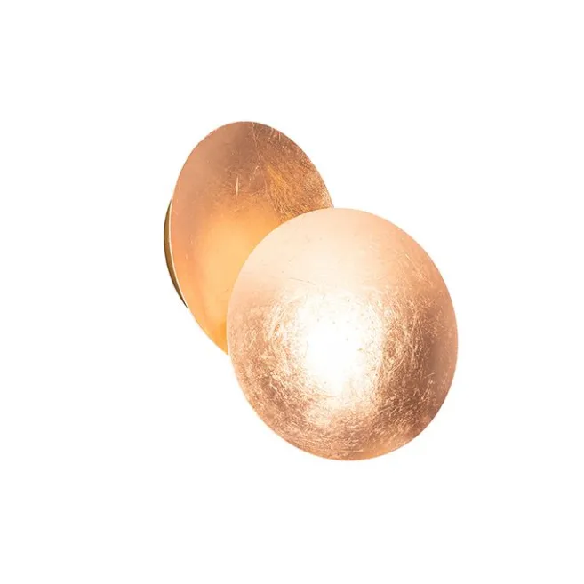 QAZQA Moderne Kupferfarbene Runde Wandleuchte 20cm - Sunrise