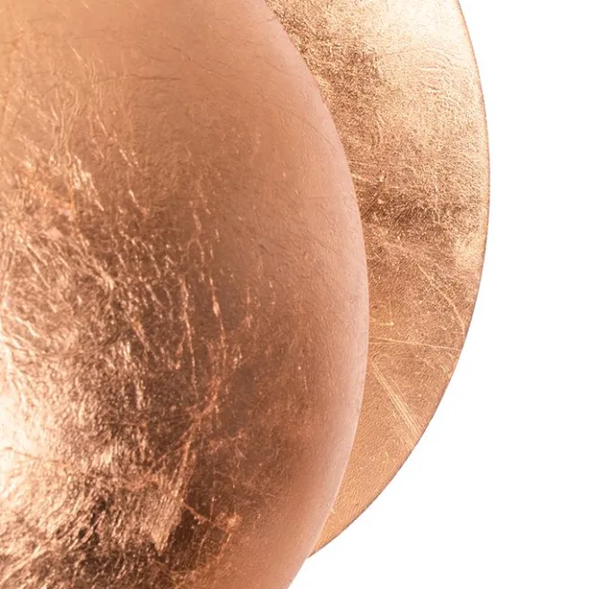 QAZQA Moderne Kupferfarbene Runde Wandleuchte 20cm - Sunrise