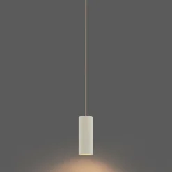 QAZQA Moderne Pendelleuchte Beige GU10 50mm rund - Tubo