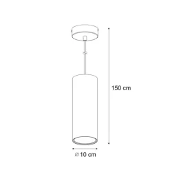 QAZQA Moderne Pendelleuchte Beige GU10 50mm rund - Tubo
