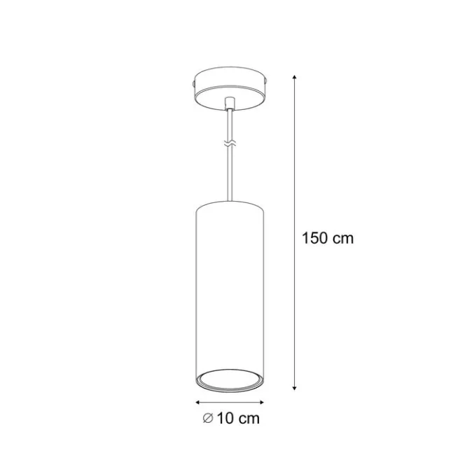 QAZQA Moderne Pendelleuchte Beige GU10 50mm rund - Tubo