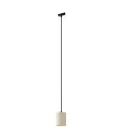 QAZQA Moderne Pendelleuchte Beige mit Schwarz für Schienensystem 1-phasig GU10 70mm - Iconic Holt