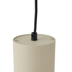 QAZQA Moderne Pendelleuchte Beige mit Schwarz für Schienensystem 1-phasig GU10 70mm - Iconic Holt