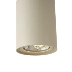 QAZQA Moderne Pendelleuchte Beige mit Schwarz für Schienensystem 1-phasig GU10 70mm - Iconic Holt