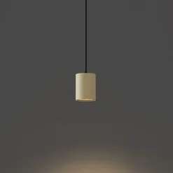 QAZQA Moderne Pendelleuchte Beige mit Schwarz für Schienensystem 1-phasig GU10 70mm - Iconic Holt