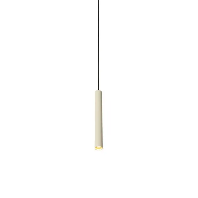 QAZQA Moderne Pendelleuchte Schwarz und Beige für 1-phasiges Schienensystem - Slimline Keno
