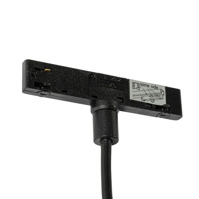 QAZQA Moderne Pendelleuchte Schwarz und Beige für 1-phasiges Schienensystem - Slimline Keno