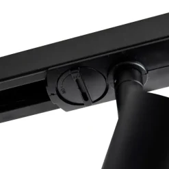QAZQA Professional Moderne 1-phasige Schienenstrahler Schwarz GU10 111mm - Iconic Jeany