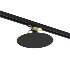 QAZQA Moderne schwarze Deckenleuchte für 1-Phasen-Schienensystem 2-flammig - Iconic Pulley