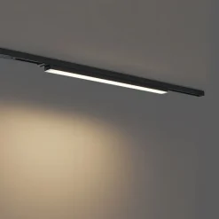 QAZQA Moderne schwarze Deckenleuchte für 1-Phasen-Schienensystem 15W 1180 lm 2700-3800K - Iconic Tsiri