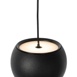 QAZQA Moderne schwarze Pendelleuchte für 1-phasiges Schienensystem inkl. LED - Magnetic Lance