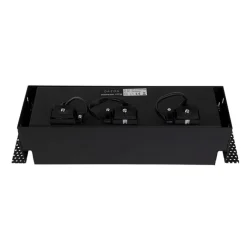 QAZQA Moderne Smart Einbau Spot schwarz trimmlos inkl. 3 GU10 Wifi - Oneon 3