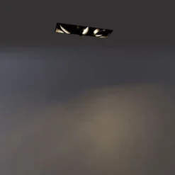 QAZQA Moderne Smart Einbau Spot schwarz trimmlos inkl. 3 GU10 Wifi - Oneon 3