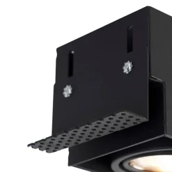 QAZQA Moderne Smart Einbau Spot schwarz trimmlos inkl. 3 GU10 Wifi - Oneon 3