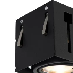 QAZQA Moderne Smart Einbau Spot schwarz trimmlos inkl. 3 GU10 Wifi - Oneon 3