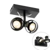 QAZQA Moderne Spot schwarz 2-Licht - Master 50