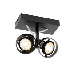 QAZQA Moderne Spot schwarz 2-Licht - Master 50