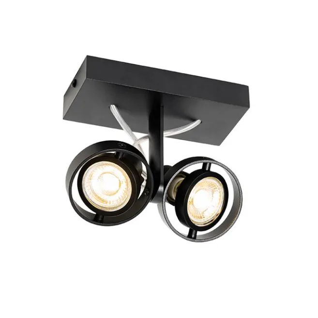 QAZQA Moderne Spot schwarz 2-Licht - Master 50