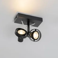 QAZQA Moderne Spot schwarz 2-Licht - Master 50