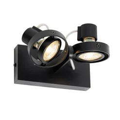 QAZQA Moderne Spot schwarz 2-Licht - Master 50