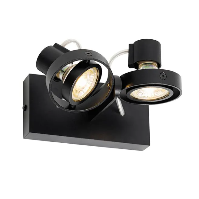 QAZQA Moderne Spot schwarz 2-Licht - Master 50
