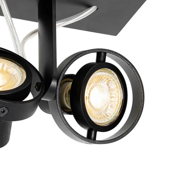 QAZQA Moderne Spot schwarz 2-Licht - Master 50