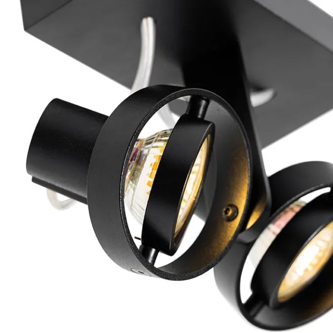 QAZQA Moderne Spot schwarz 2-Licht - Master 50